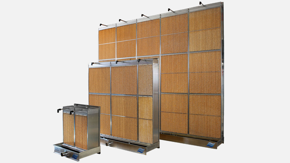 Evaporative humidifier for any size duct